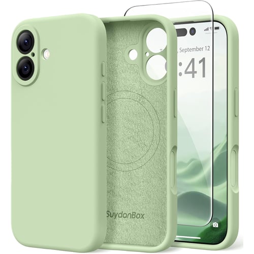 SuydanBox Magnetic iPhone 17 Case in Matcha green full view