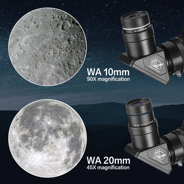 HUGERSTAR Telescope for Adults & Kids, 80mm Aperture 500mm (20X-150X) Professional Refractor Telescope for Astronomy Beginners, Portable Travel Telescopes with Tripod Phone Adapter, Stickers, Backpack - product photo 4 of 5