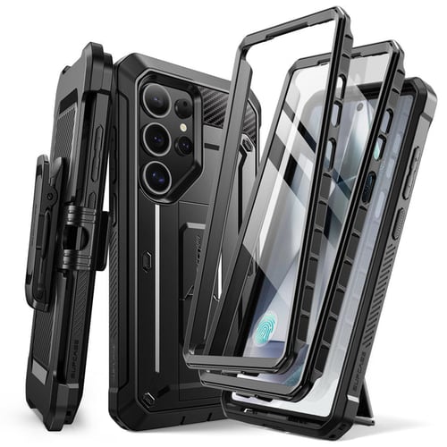 SUPCASE UB Grip rugged case black colorway side view