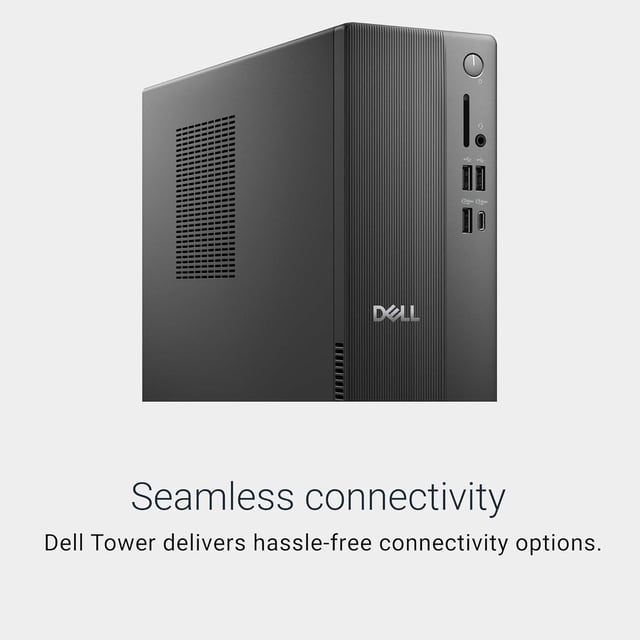 Dell Slim Desktop ECS1250 - Intel Core i3 14100 Processor, 8GB DDR5 RAM, 512GB SSD, WiFi 6, Intel UHD Graphics 730, Windows 11 Home, Onsite Service - Black - product photo 5 of 5