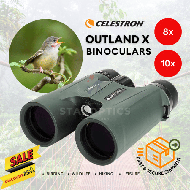 Celestron - Outland X 8x42 Binoculars – Ideal for Birding and Outdoors – 42mm Objective Lenses – Wide 7° Field of View – BaK-4 Prisms – Multi-Coated – Waterproof and Fogproof - product photo 2 of 5