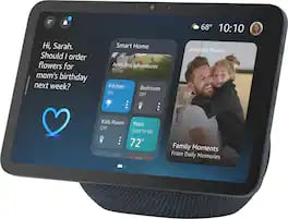 Amazon Echo Show 8 (newest model), Vibrant HD 8.7" display with spatial audio, Designed for Alexa+, Glacier White - product photo 3 of 5