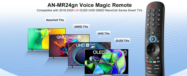 AN-MR24gn-Magic-for-LG-Smart-TV-Voice-Remote-Control-Replacement Universal Compatible with LG OLED Webos Thinq Nano Cell Service TVs for AKB75855501 MR23gn MR22gn MR21ga MR20ga - product photo 5 of 5
