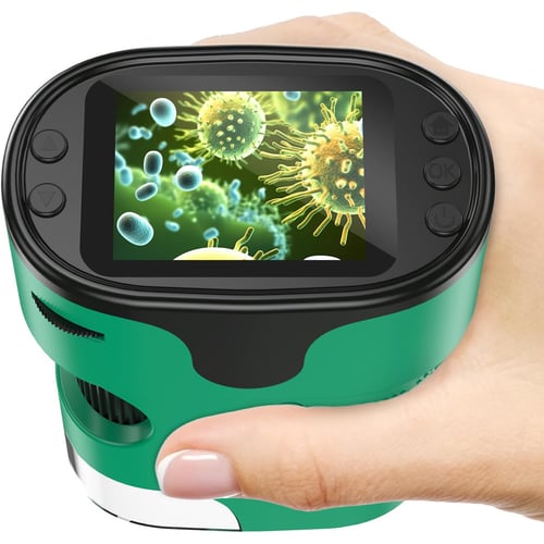 1000X Kids Handheld Pocket Microscope in Green