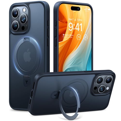 TORRAS Ostand Q3 Air case showing 360 magnetic ring stand in use