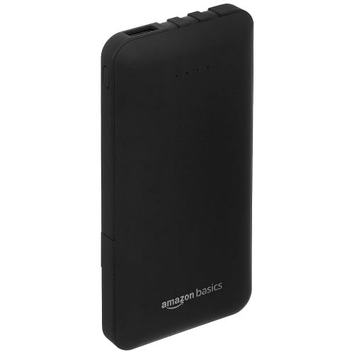 Amazon Basics Slim Portable Charger Power Bank with LED Display, 10,000 mAh, Black - product photo 5 of 5