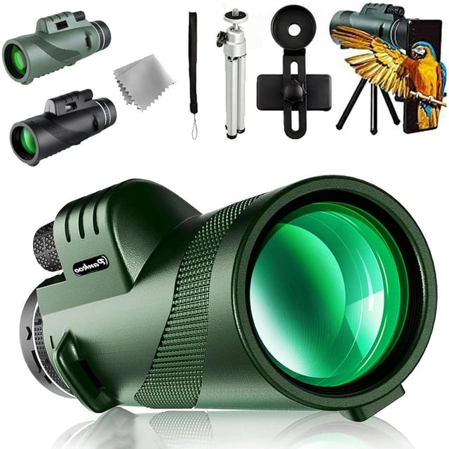 Stscope360 Monocular, 2025 Upgraded Stethoscope 360 Monocular Scope Set for Adults Long Range, High-Definition Flash Telescope, for Bird Watching Camping Travelling Concert (Black 80x100) - product photo 5 of 5