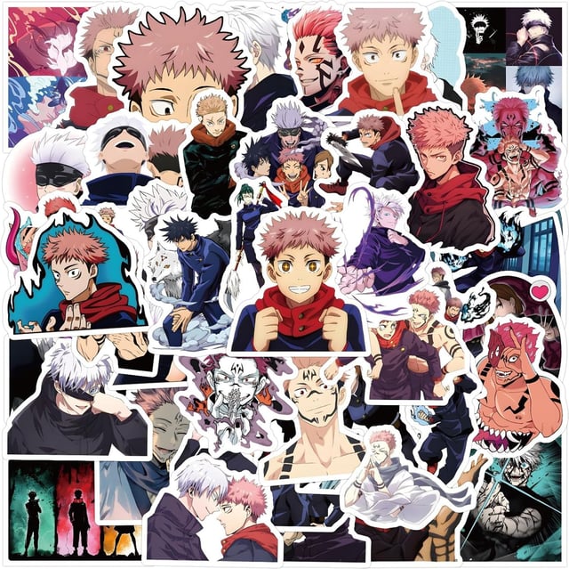 100pcs Black and White Anime Stickers for Kids,Movie Decorative Sticker for Kids Teens Waterproof Stickers for Water Bottle Laptop Luggage Helmet Skateboard Guitar