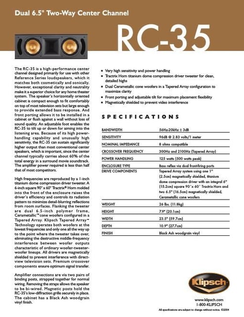 Klipsch RC-35