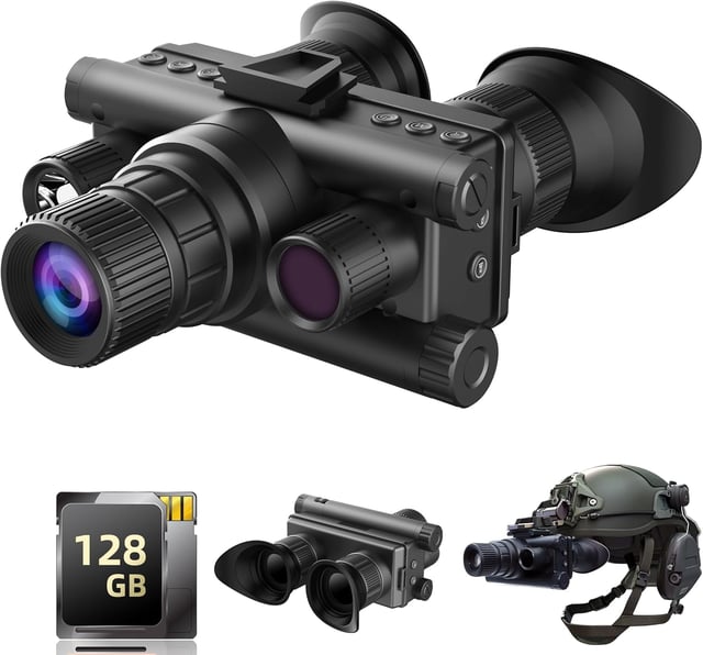 GOYOJO 4K Head-Mounted Night Vision Goggles & Binoculars for Adults – Infrared NVG with Manual Focus & 8X Digital Zoom for Hunting, Camping, and Outdoor Surveillance - product photo 4 of 5