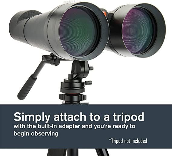 Celestron SkyMaster 25x100 Binoculars – Giant Aperture Binoculars for Deep-Sky Astronomy & Long-Distance Viewing – Multi-Coated Optics – Includes Tripod Adapter & Carrying Case - product photo 2 of 5