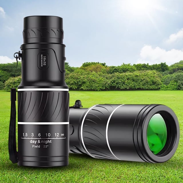 Mini Monocular Telescope High Powered for Adults, BAK4 Prism Compact Monoculars for Adults,16X52 HD Monocular Scope for Gifts, Outdoor Activity Bird, Black