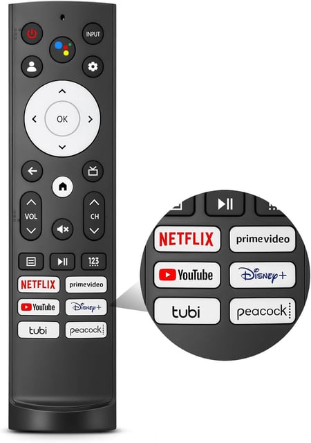Voice Remote Control Replacement for Hisense Smart Google TV，Compatible with Hisense QLED UHD Mini-LED ULED Google TVs - product photo 5 of 5