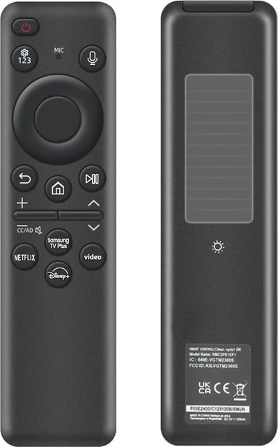 Rechargeable Voice Remote for Samsung Smart TVs, Replacement for 2019–2026 Samsung TV Remote Control with Solar Charging and Voice Search. 2-Year Warranty.