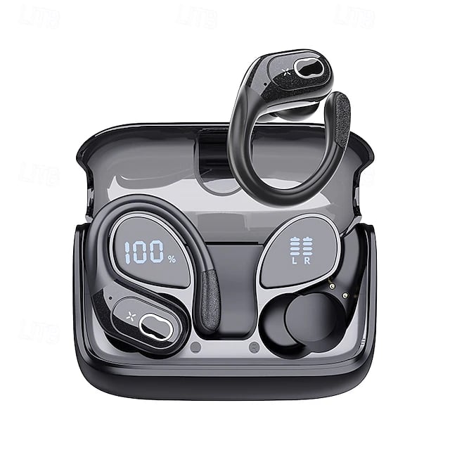 Wireless Earbuds 75hrs Bluetooth 5.4 Headphone Sport, 2026 Bluetooth Earbuds Stereo Deep Bass Over Ear Bud with Earhooks, ENC Noise Cancelling Mic, IPX7 Waterproof Earphone for Gym/Running/Workout - product photo 2 of 5