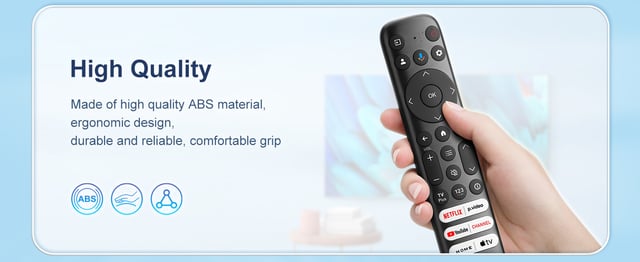 Only for TCL-Google-TV-Remote-Control Replacement,RC813 Compatible with TCL QM8/QM7/Q7/Q6/Q5/S5/S4/S3 4K UHD HDR LED QLED QD-Mini LED Full-HD Smart TVs(Pack of 2) - product photo 4 of 5