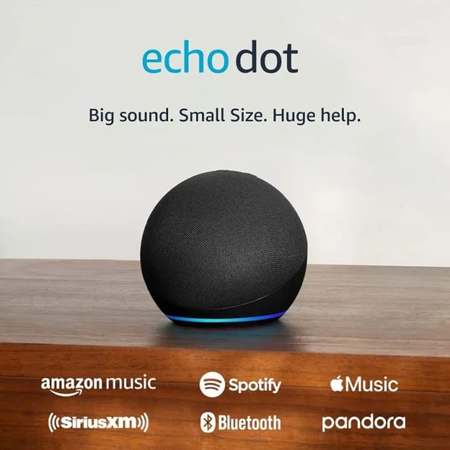 Amazon Echo Dot (newest model) - Vibrant sounding speaker, Designed for Alexa+, Great for bedrooms, dining rooms and offices, Charcoal - product photo 2 of 5
