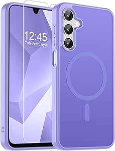 SUPFINE Magnetic for Samsung Galaxy A16 5G Case with Screen Protector,(Compatible with MagSafe)(Military Grade Drop Protection) Slim Translucent Shockproof Phone Case,Black - product photo 3 of 5