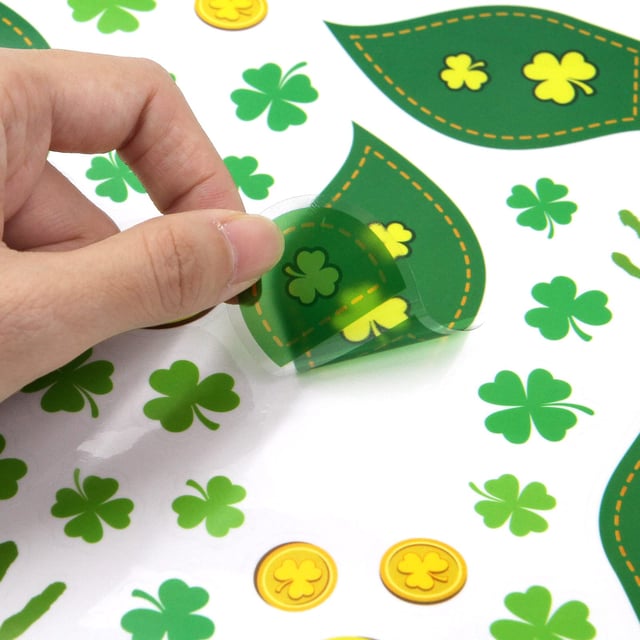 300 Pack St Patricks Day Stickers, Leprechaun Trap Supplies Irish Shamrock Clover Decals for Classroom Prizes, Envelopes, Scrapbooking, Party Favors - Cute Paddy‘s Day - product photo 2 of 5