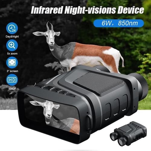 Night vision goggles showing infrared view at night