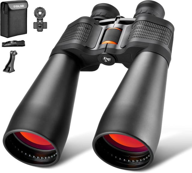 ESSLNB 25x70 Astronomy Binoculars Giant for Adults, Outdoor Waterproof Binoculars for Travel Stargazing Bird Watching Hunting with Built-in Tripod Adapter and Carrying Bag