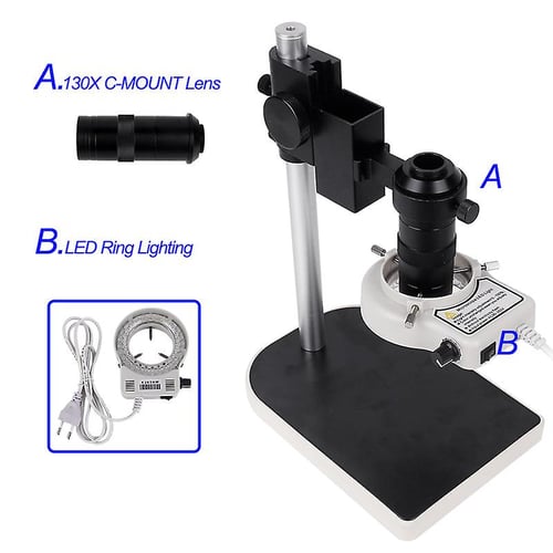 Close-up view through NICE-POWER microscope showing PCB detail