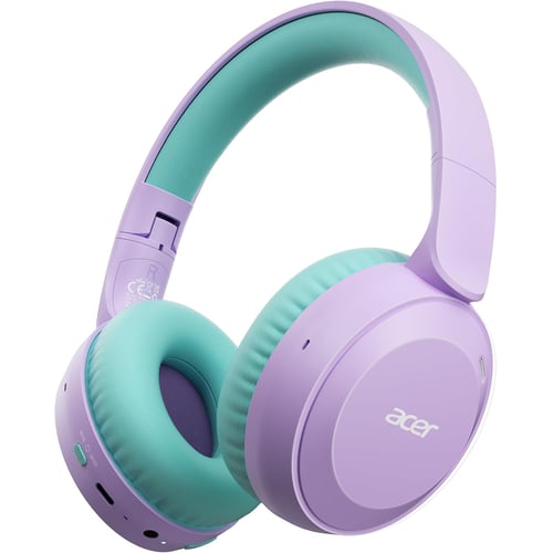 Acer Kids Bluetooth Headphones in Purple-Green colorway