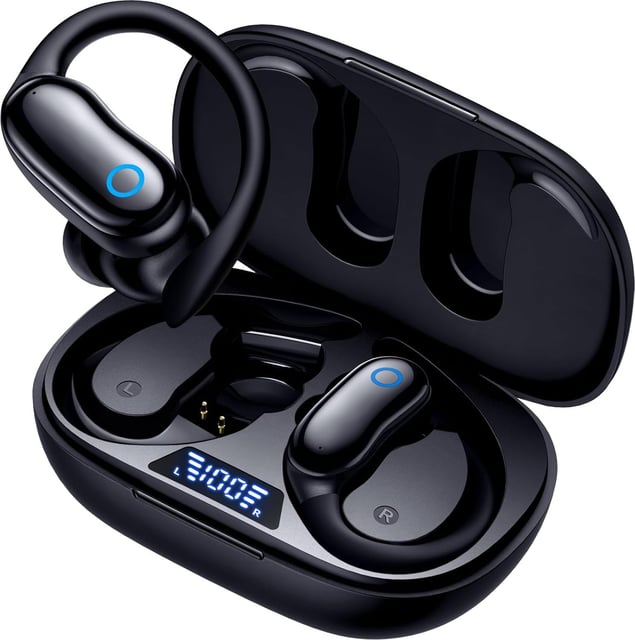 GNMN Wireless Earbuds 96hrs Playback Bluetooth Headphones Stereo Bass Earphones Microphone IPX7 Waterproof Headset for Sports/Gym