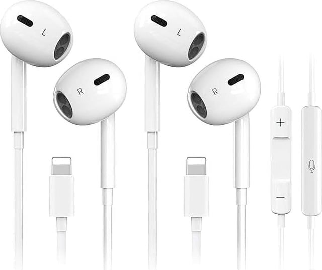 Headphones for iPhone Earbuds with Built-in Microphone & Volume Control, Wired Earphones Compatible with iPhone 14/13/12/11 Pro Max/Xs Max/XR/X/7/8 Plus - product photo 2 of 5