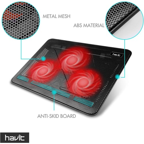 Havit HV-F2056 laptop cooling pad side profile showing slim design
