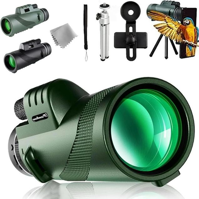 8x21Optical Monocular Telescope HD, Clear Vision Pocket Scope & High Power, Mini Monoculars for Men Women, Outdoor Gear for Camping, Hunting, Sports, Travel - product photo 3 of 5