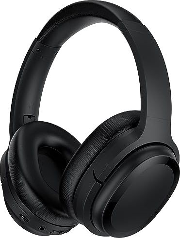 Pointcinco Hybrid Active Noise Cancelling Headphones, Over Ear Bluetooth 6.0 Wireless Headphones, 50H Playtime, Deep Bass, HiFi Stereo Sound, Lightweight Foldable for Travel, Home and Office(Black) - product photo 4 of 5