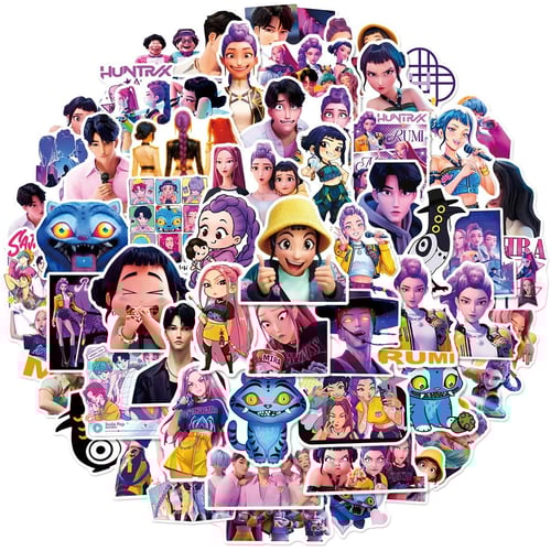 60 Pack Demon Hunters Stickers full pack spread