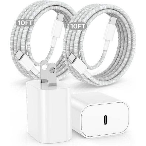 30W USB C Phone 15 Charger Fast Charging Block for iPhone 15/15 Pro Max/15 Pro/15 Plus/Samsung Galaxy S23 Ultra/S23/S23+/S22/S22 Ultra/S22+/S21 Ultra/S20 Ultra/Note 20 & 6.6Ft USB C Charger Cable - product photo 2 of 5