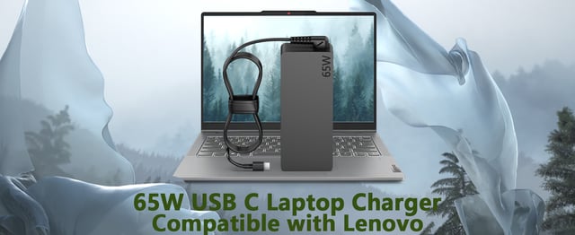 Ruilezyo Universal 65W USB C Laptop Charger Compatible with Lenovo Dell HP Samsung Asus Acer USB Type C Power Adapter,Replacement for Chromebook Laptop Thinkpad Yoga Latitude XPS - product photo 4 of 5
