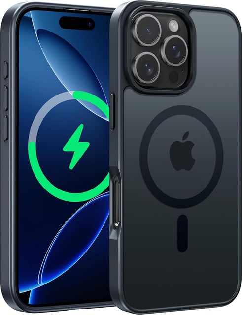 FNTCASE for iPhone 16 Pro Case: Magnetic Matte Translucent Military Grade Drop Protective Phone Case | Shockproof Thin Rugged Durable Protection Bumper Cover - product photo 5 of 5