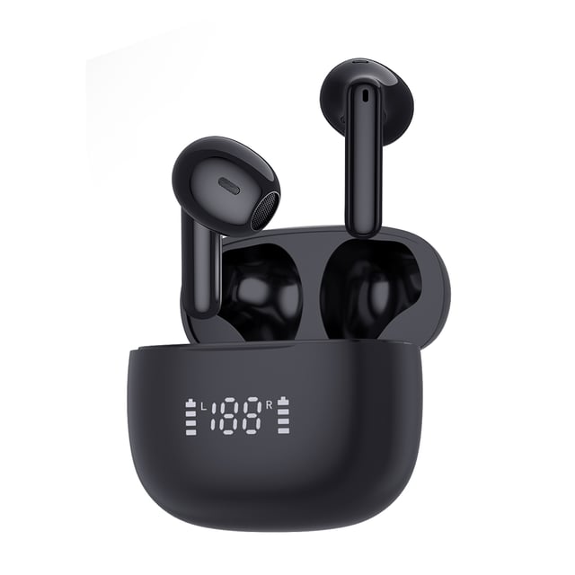 Amazon Basics Bluetooth Headphones True Wireless Earbuds IPX4Waterproof, in-Ear w/Mic,Charging Case, Black - product photo 2 of 5