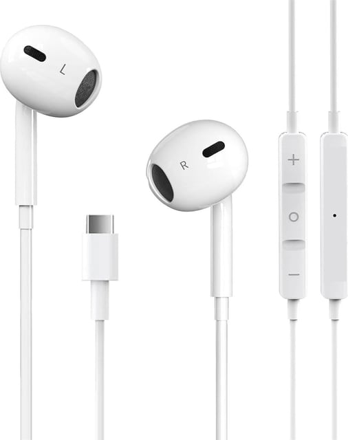 USB C Headphones for iPhone 17/16/15 Pro Max Plus Type C Earphones with Microphone & Remote Noise Cancelling Earbuds for iPhone 17/16/15 Pro, iPad, Galaxy S23/S22/S21/S20/Ultra Note 10/20