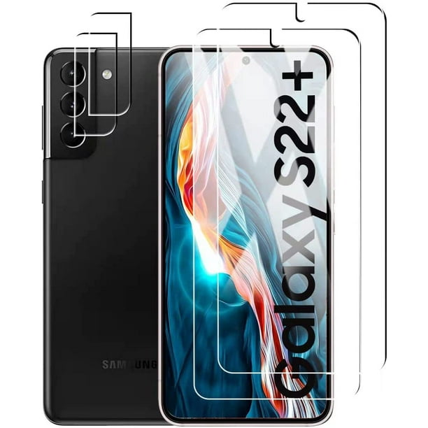 AACL 3-Pack for Samsung Galaxy S22 Plus Screen Protector Hybrid Film, with 2 Pack Camera Lens Protector for S22 Plus Screen Protector [Fingerprint Unlock][Anti-Scratch] [7H] - product photo 3 of 5