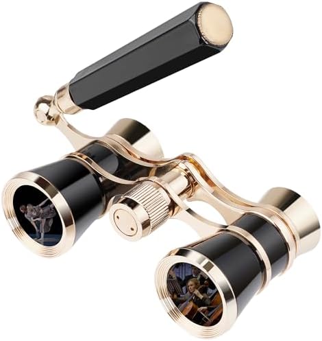 Opera Glasses Binoculars, Theatre Binoculars, 3X25, Metal Material, Vintage and Refined, with Adjustable Handle for Adults Kids Women in Musical Concert Cinema. - product photo 5 of 5