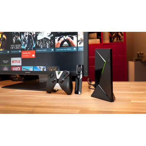 Nvidia Shield TV Pro remote and device