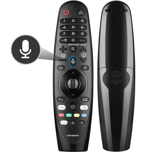 Backlit LG remote in hand showing size and ergonomics