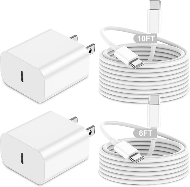 4 Pack USB C Charger Block,20W USB-C & USB-A Port Charger，for i Phone 17/16/15/14/13/12/11/X/8, i Pad and More - product photo 5 of 5