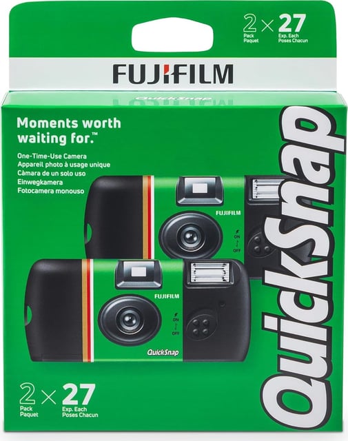 Fujifilm QuickSnap Flash 400 One-Time-Use Camera - 2 Pack