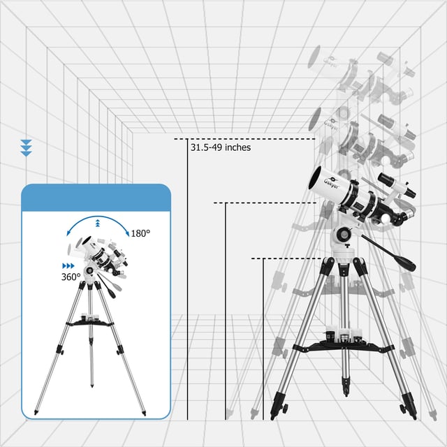 Gskyer Telescope, Telescopes for Adults, 80mm AZ Space Astronomical Refractor Telescope Kids, Adults Astronomy, German Technology Scope - product photo 3 of 5