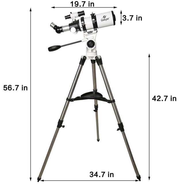 Gskyer Telescope, Telescopes for Adults, 80mm AZ Space Astronomical Refractor Telescope Kids, Adults Astronomy, German Technology Scope - product photo 5 of 5