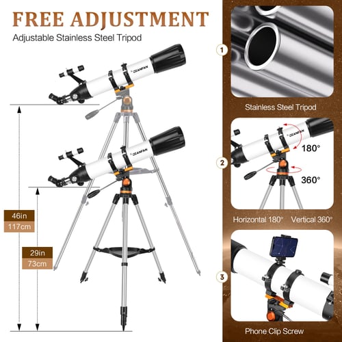 Dianfan telescope lens and eyepiece detail