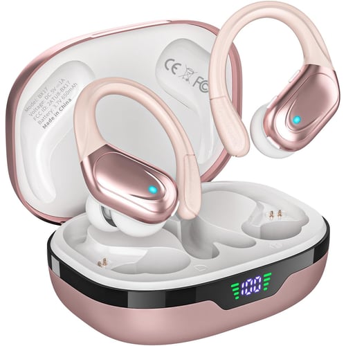 HAOYUYAN Rose Gold Wireless Earbuds in case