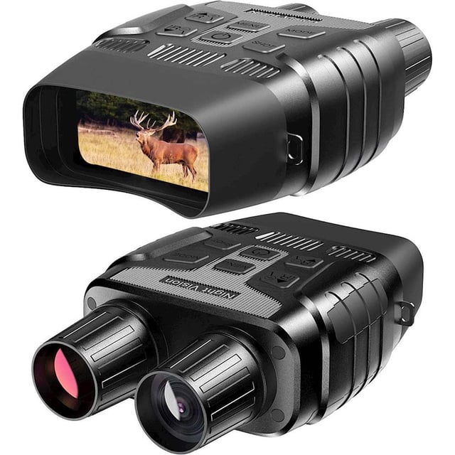 Digital Night Vision Binoculars with 2.4" IPS Screen, 12X Zoom Infrared Binoculars with Camera, Built-in Display, Includes 32GB Memory Card for Bird Watching, Hiking, Travel - product photo 4 of 5