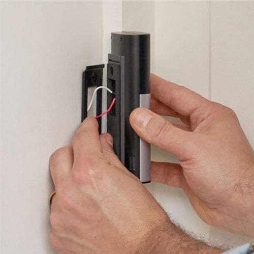 Ring Wired Doorbell Plus installed on front door, real-world usage